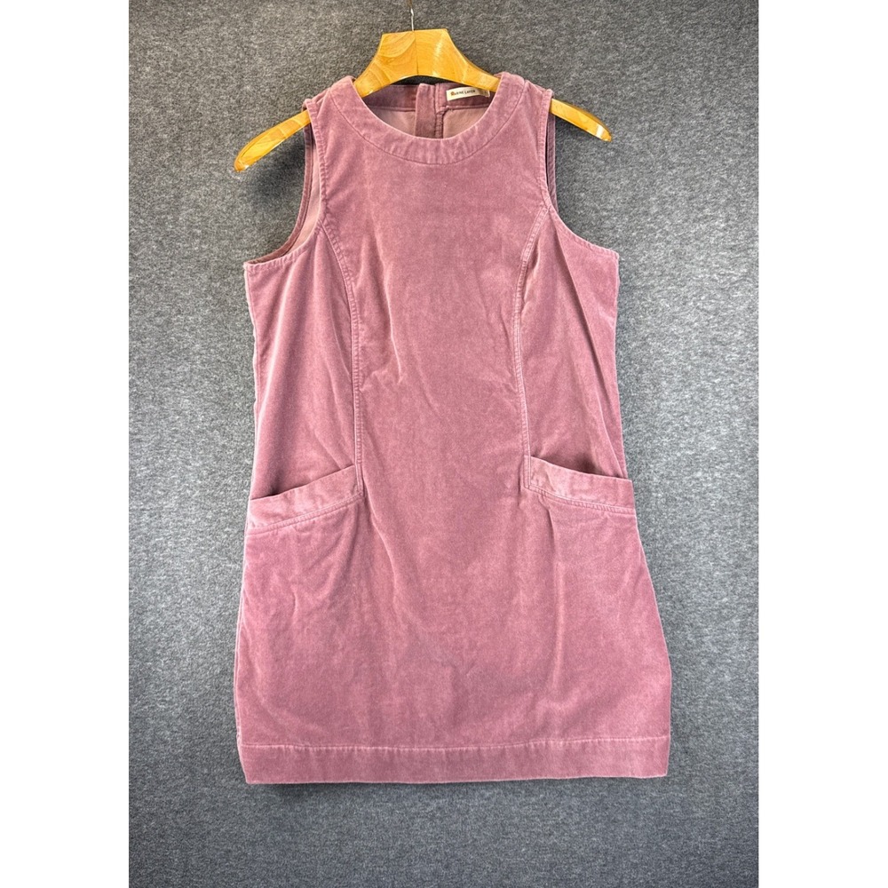 Marine Layer Florence Shift Dress Womens L Soft Ribbed Corduroy Mauve Sleeveless